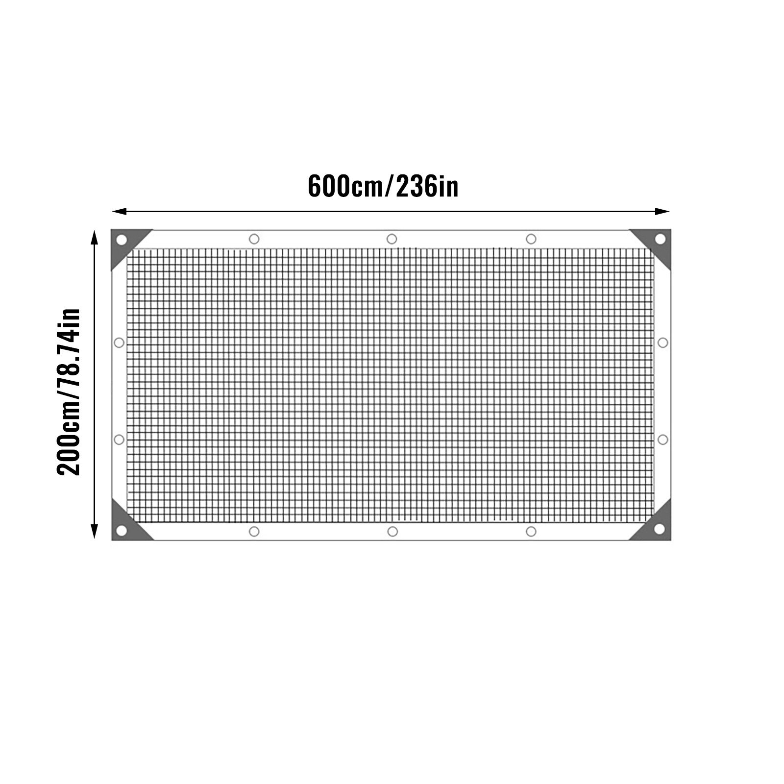 Outdoor Patio Shade With Grommet Garden Awning Sail, Black Canopy Shelter 2x2/3/4/5/6/7/8m Family Pets Or Garden Shading Net