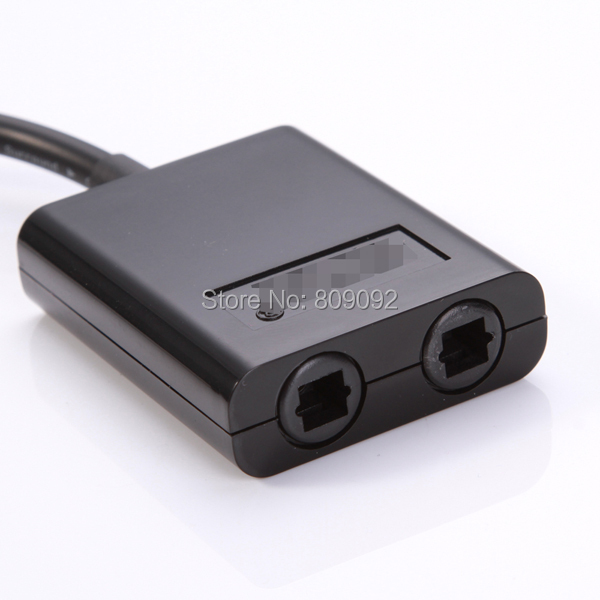 Digital toslink optisk fiber spdif 1 to 2 lydkabeladapter y-splitter til dvd cd tv
