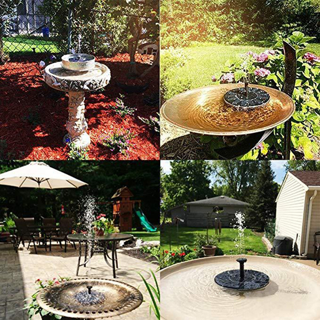 Solar Fountain Solar Water Fountain Pump Outdoor Solar Powered Bird Bath Water Fountain Pump For Pool, Garden, Aquarium