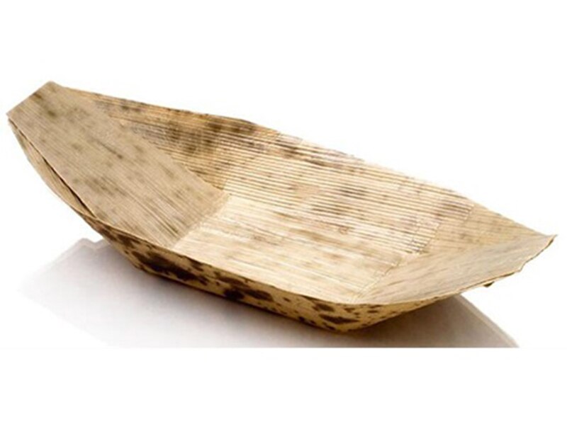 - festevenemang bröllopstillbehör engångs miljövänligt porslin 180mm bambu blad båt , 25/ pack
