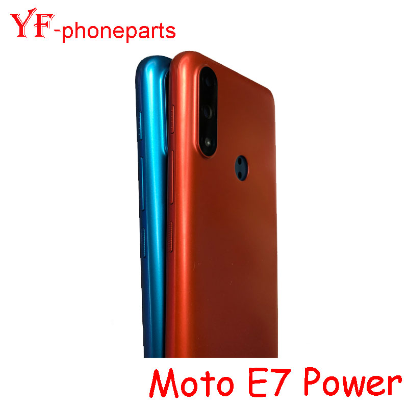 Voor Motorola Moto E7 Power Back Battery Cover Rear Panel Deur Behuizing Geval Reparatie Onderdelen
