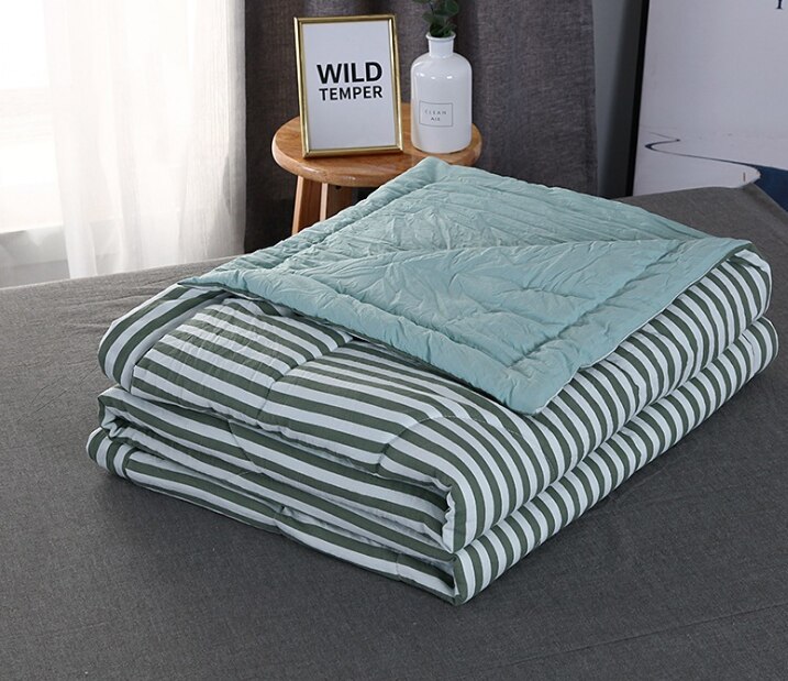Water-Wasbaar Katoen Zomer Quilt Machine-Wasbaar Airconditioning Quilt Enkele En Dubbele Zomer Quilt: 200x230cm / green