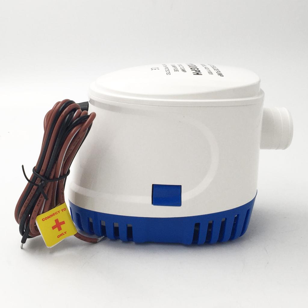 Marine Submersible Automatic Bilge Pump with Float Switch, 12-Volt, 1100 GPH