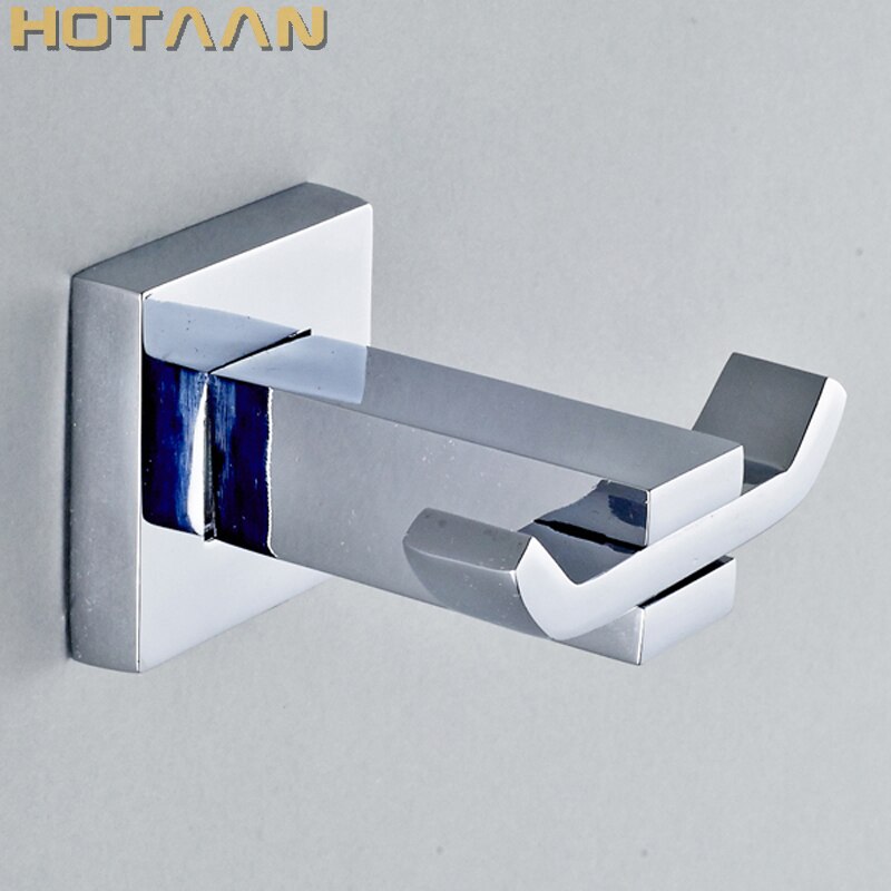 Robe Hook, Kleding Haak, Roestvrij Stalen Constructie Met Chroom, Vierkante Badkamer Haak Badkamer Accessoires, YT-11302