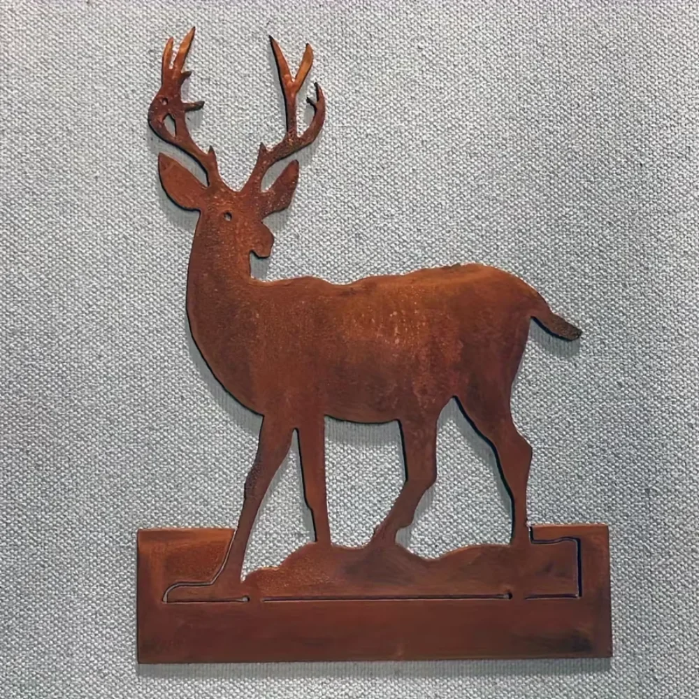 Ornements rustiques en forme d'épicéa et d'élan en métal : décoration et de chasse parfaits pour les décorations de Noël et du nouvel an!