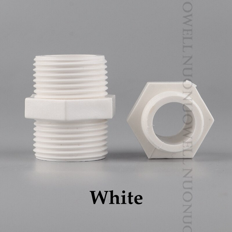 1/2"~2" Male Thread PVC Nipple Connector PVC Pipe Fitting Coupler Adapter Water Tube Connector For Garden Irrigation: 3l4Inch / White