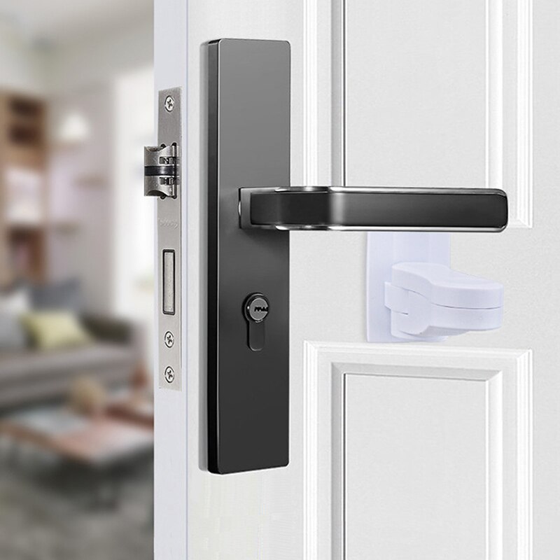 Home Universal ABS Protection Device for Children Safety ABS Anti-open Handle Locks Door Lever Lock Baby Kids Safety Doors Lock