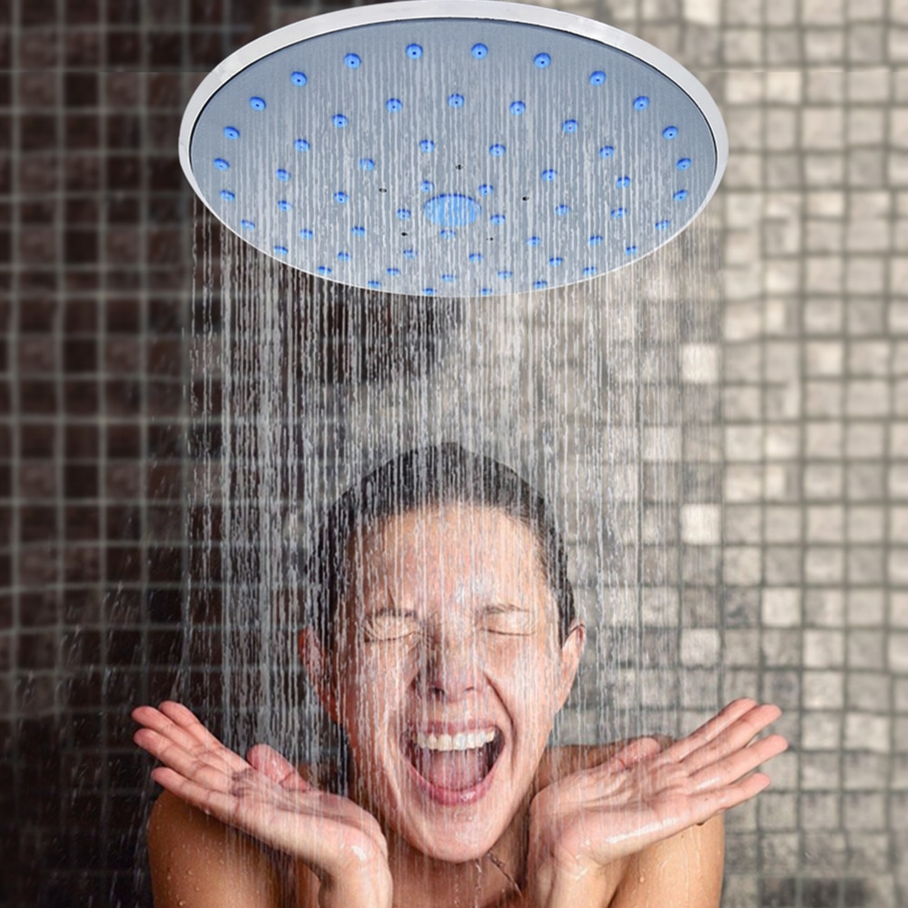 15.8cm Round Roof Rainfall Top Shower Head ABS Gray Head Shower Rain Shower Cabin Sprayer Bathroom 1/2" Connector chuveiro