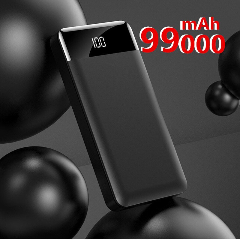 Mobile power bank 99000mah portable charging charger mobile power bank 10000 mah mobile phone external battery pack Poverbank fo
