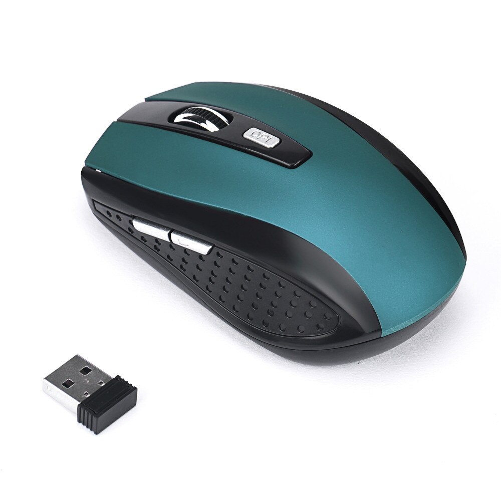 Mouse 2.4GHz USB Receiver Pro Gamer For PC Laptop Desktop Computer Mouse Mice For Laptop computer dota 2 gaming Wireless Mouse: Blue