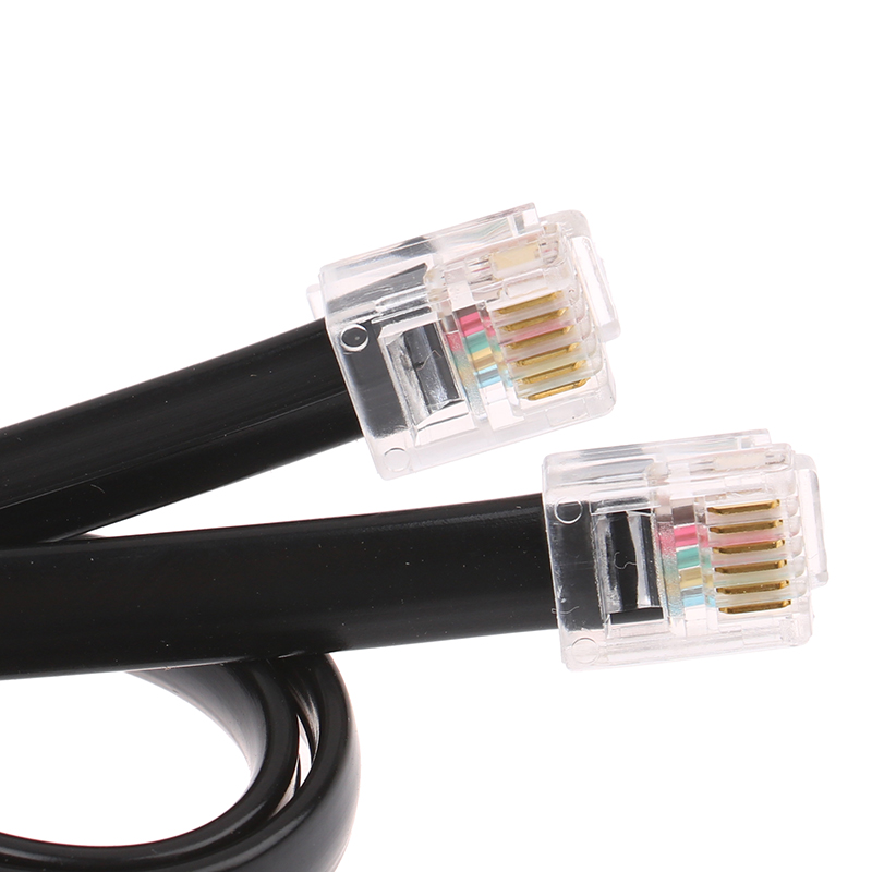 Cable de datos RJ11 RJ12 6P6C, Cable de datos Modular macho a macho, cableado recto, PIN out, teléfono, auricular, Cable de extensión de voz