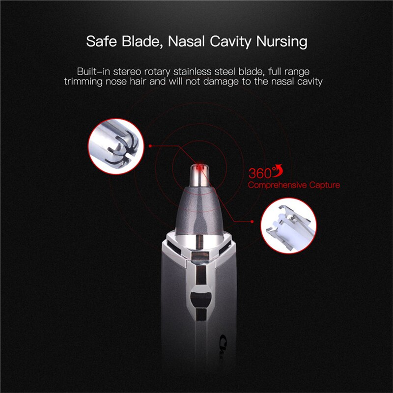 Electric Nose Hair Trimmer Clipper Shaver Ear Trimmer Hair Remover AA Battery Shaving Trimmer Nose Ear Trimer Cutting Machine 45
