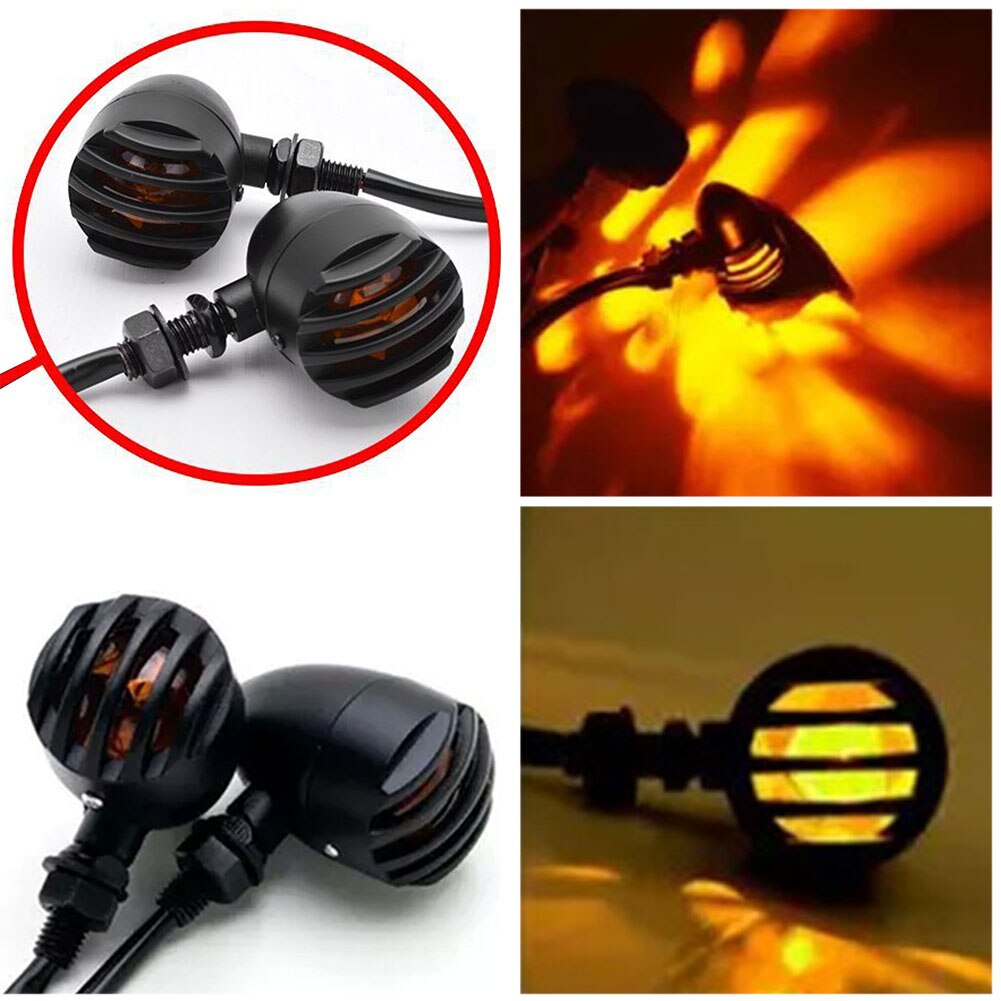 Indicadores de señal de giro para motocicleta, de 12V luz intermitente amarilla, 5W, fácil de instalar, piezas de repuesto de lámpara