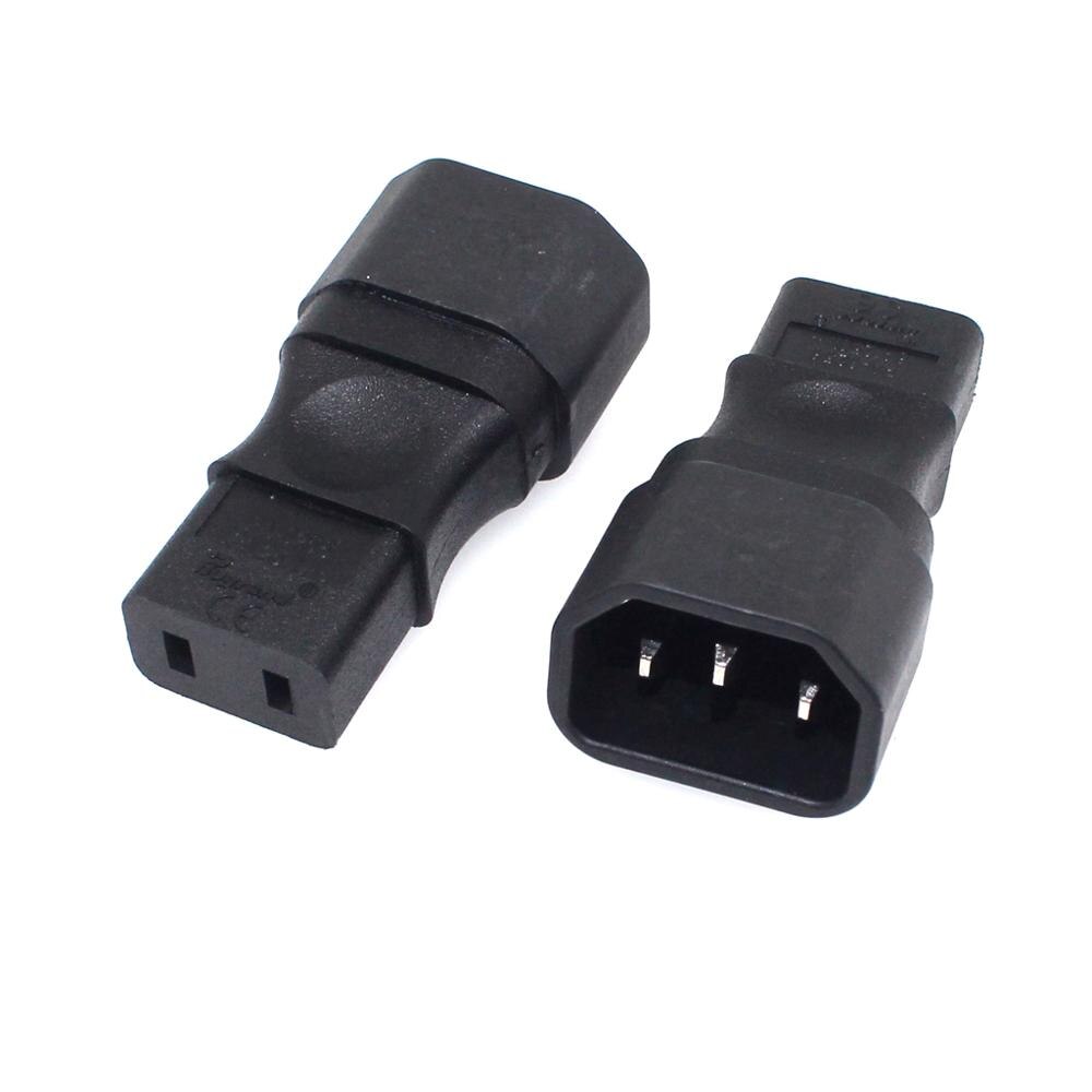 IEC 320 C14 Male to C9 Power Adapter, IEC 3-Prong Male to 2-Prong C9 Replacement Ac Adapter 6A 250V