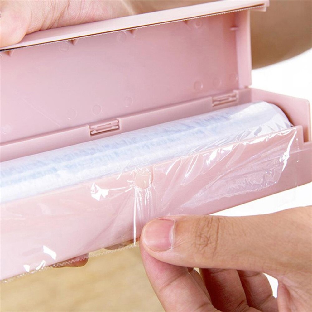 Plastic Wrap Dispensers Durable Food Wrap Dispenser Food Fresh Keeping Cling Film Cutter Food Storage Holder Kitchen Tools