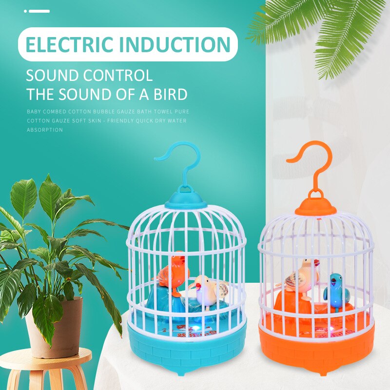 Stemmestyring simulering fuglelegetøj til børn elektronisk fugleburlegetøj med lyd realistisk stemmesensor ·