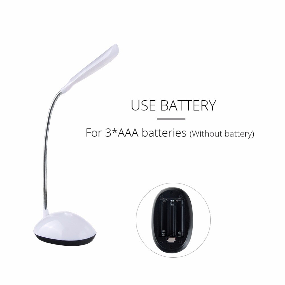 LED-bureaulamp Oogbescherming Leeslamp AAA-lamp op batterijen Opvouwbaar creatief nachtlampje voor lezen, studeren, slaapkamer