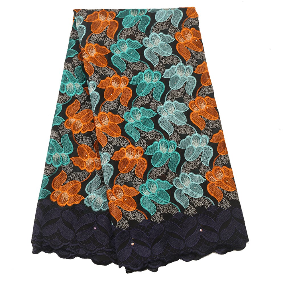 Swiss Voile Lace In Switzerland Lace African Dry Lace Fabric Nigerian Cotton Lace Material YA3413B-4