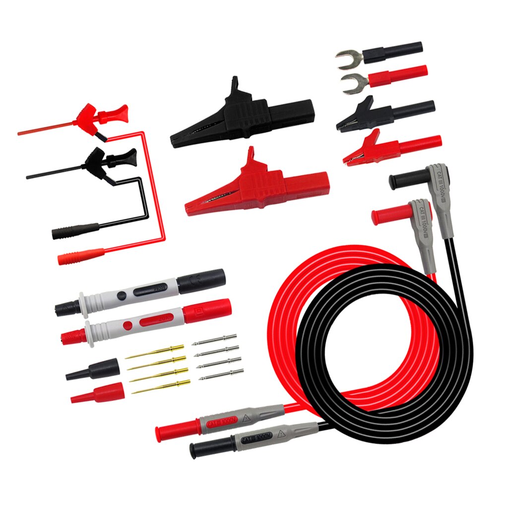 Multimeter probe test haak kabel probe kit met krokodillenklem 4mm bananenstekkers