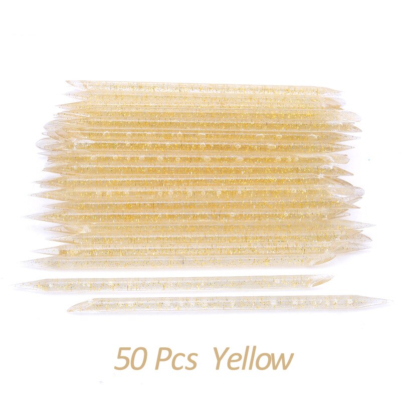 20/50/100 Pcs/Lot bâton d'ongle en cristal Double face cuticule poussoir outils de suppression réutilisable coloré bâton Nail Art soin manucure ensemble