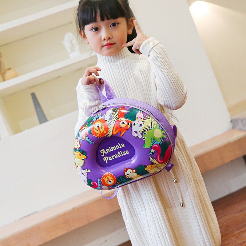 Zaini unicorno Cartoon anti-smarrimento per ragazze borse da scuola conchiglia per bambini zaino arcobaleno adorabile borsa Kawaii Mochilas Escolares: Purple