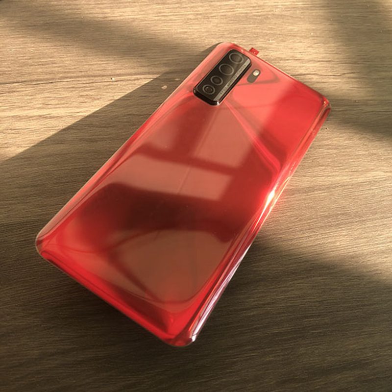 Tylna szklana pokrywa dla Huawei P40 Lite 5G pokrywa baterii tylna szklana obudowa tylna obudowa zamiennik dla honoru 30S rosja edycja: Red With Lens