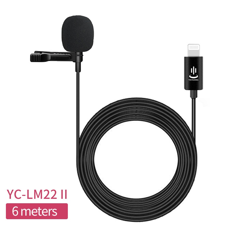 For Lightning Lavalier Microphone Lapel Mini Microphone For iPhone 8/11/12 Pro Max Plus iPad microfone