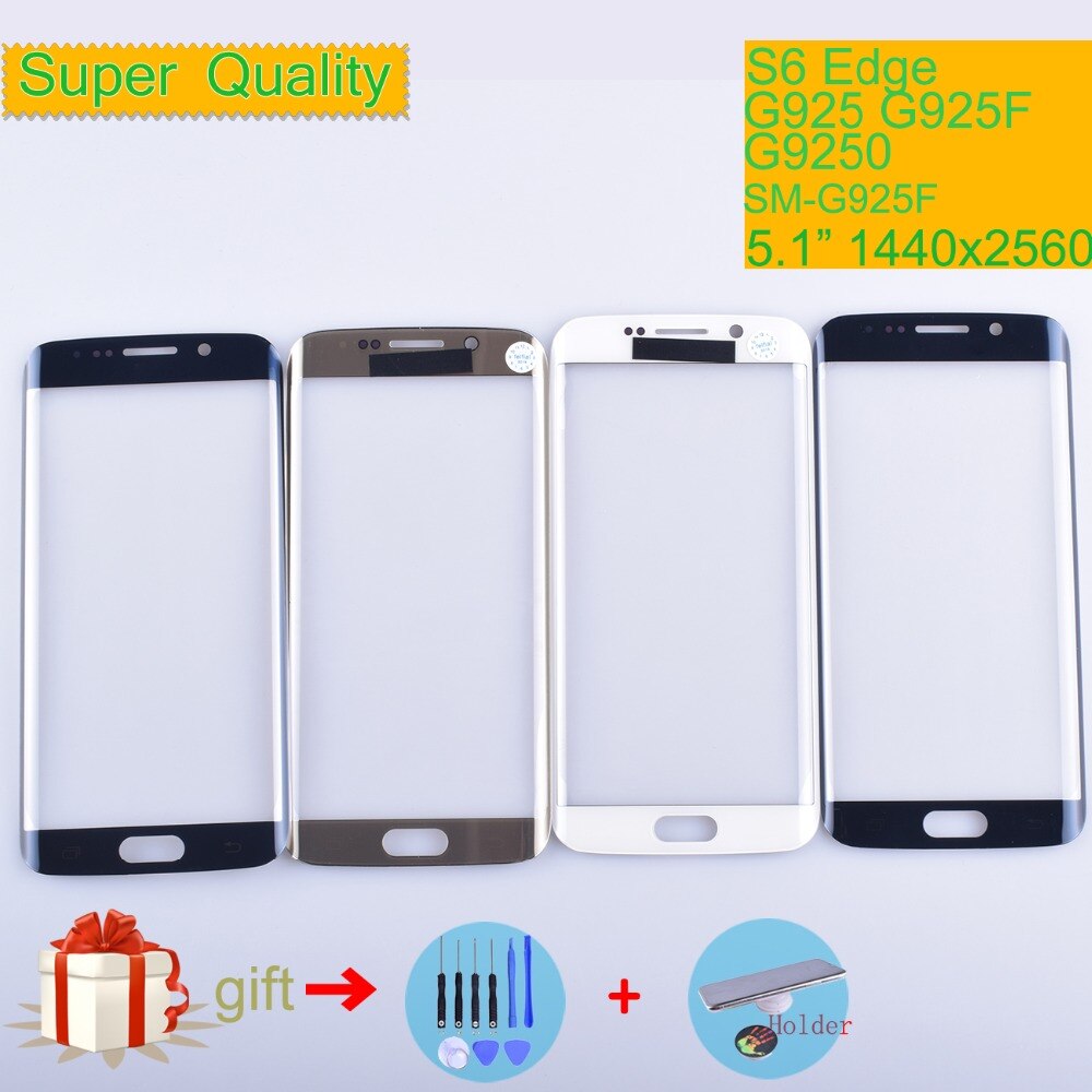For Samsung Galaxy S6 edge G925 SM-G925V SM-G925P G925F G9250 Touch Screen Front Glass Panel Outer Glass Lens NO LCD