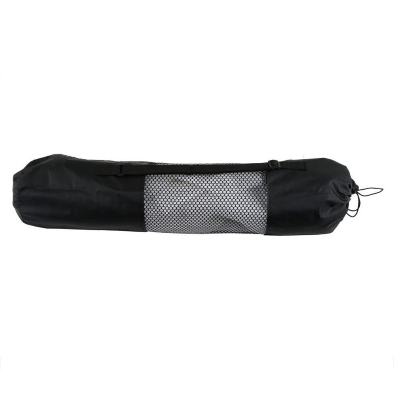 Bærbar nylon mesh center yogamåtte taske justerbar rem pilates carrier fitness bodybuilding sportsudstyr