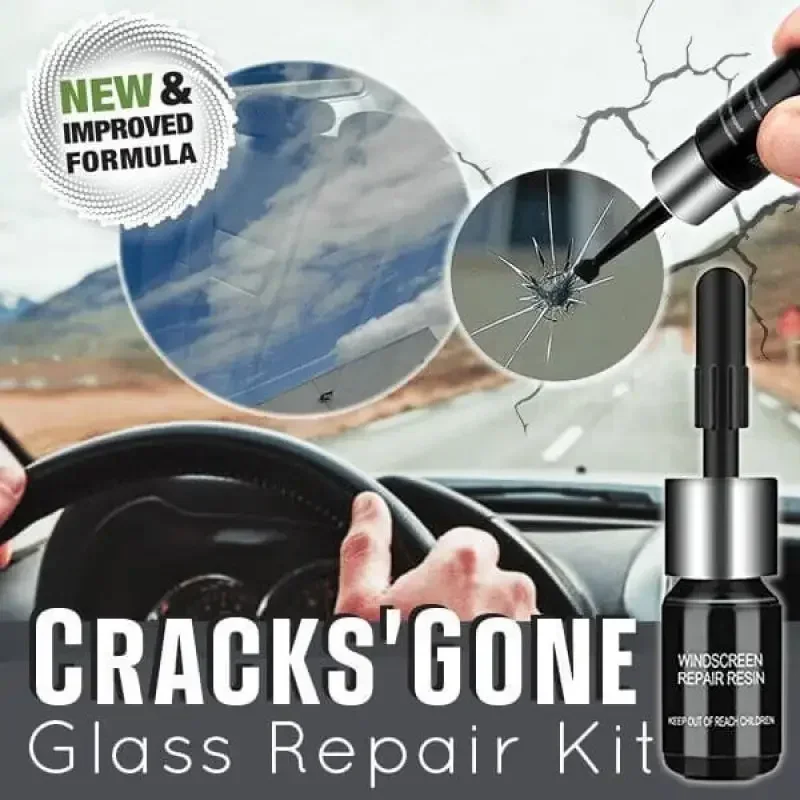 Windschutzscheiben-Reparaturset für Glas, Kfz-Glas, DIY-Windschutzscheiben-Werkzeug, Befestigung von Chips, Risse, sternförmiger Risse, Nano-Flüssigkeitsfüller