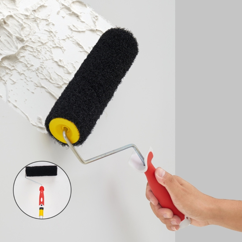 9 Inch Wall Brush with Antislip Handle Wall Roller Comfortable & Effective Plastering Tool Improve Comfort & Efficiency