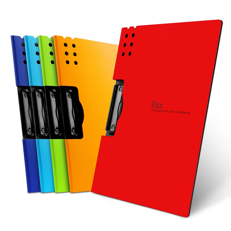 Fizz-carpeta A4 Horizontal, de 6 colores Carpeta de textura mate, almohadilla portátil, bandeja para bolígrafo, bolsillo para archivos de reuniones de oficina