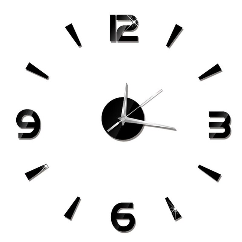 1 Set 3D Wall Clock Mirror Wall Stickers Living Room Quartz Watch DIY Home Decoration Clocks Sticker Reloj De Pared