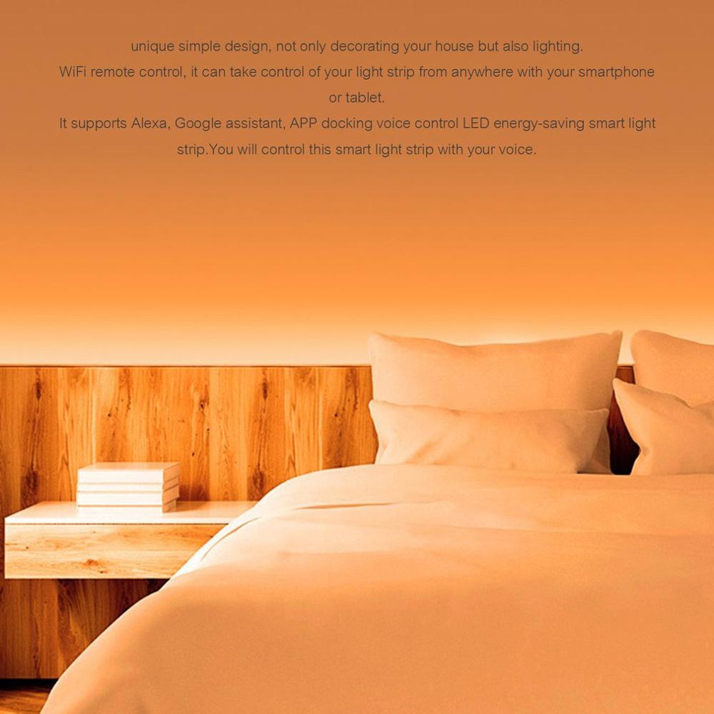 Xiaomi Yeelight Smart Wi-Fi LED Light Strip Extendable Multicolor Dimmable Tape Strip Lights Remote Control