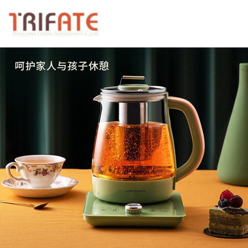 1.8L wielofunkcyjny czajnik retro zielony wielofunkcyjny automatyczny szklany czajnik elektryczny garnek zdrowia