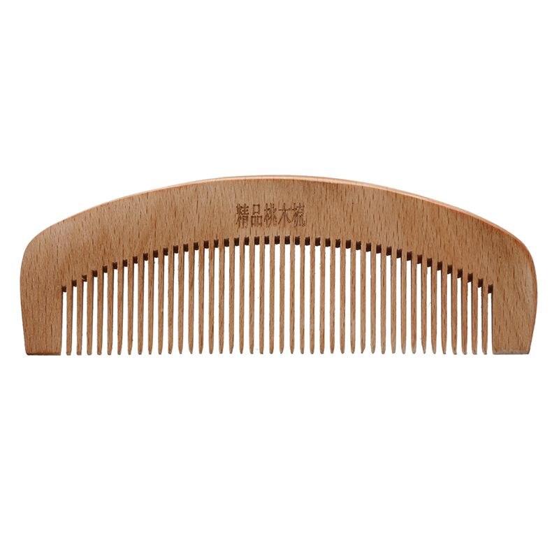 6.1" Long Chinese Traditional Handmade Hair Styling Toothed Wooden Comb: Default Title