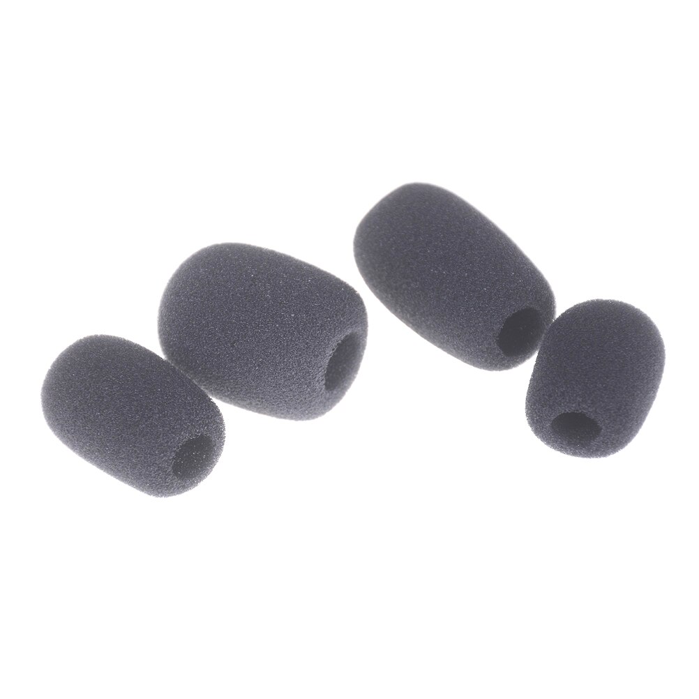 10PCS Microphone Headset Grill Windscreen Sponge Foam Black Mic Cover