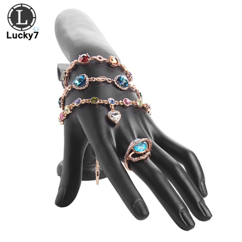 , modelo de retrato de resina OK Hand, soporte de joyería, brazalete colgante de almacenamiento, anillo, accesorios de presentación de joyería, Mostrador de joyería: Black Column Hand