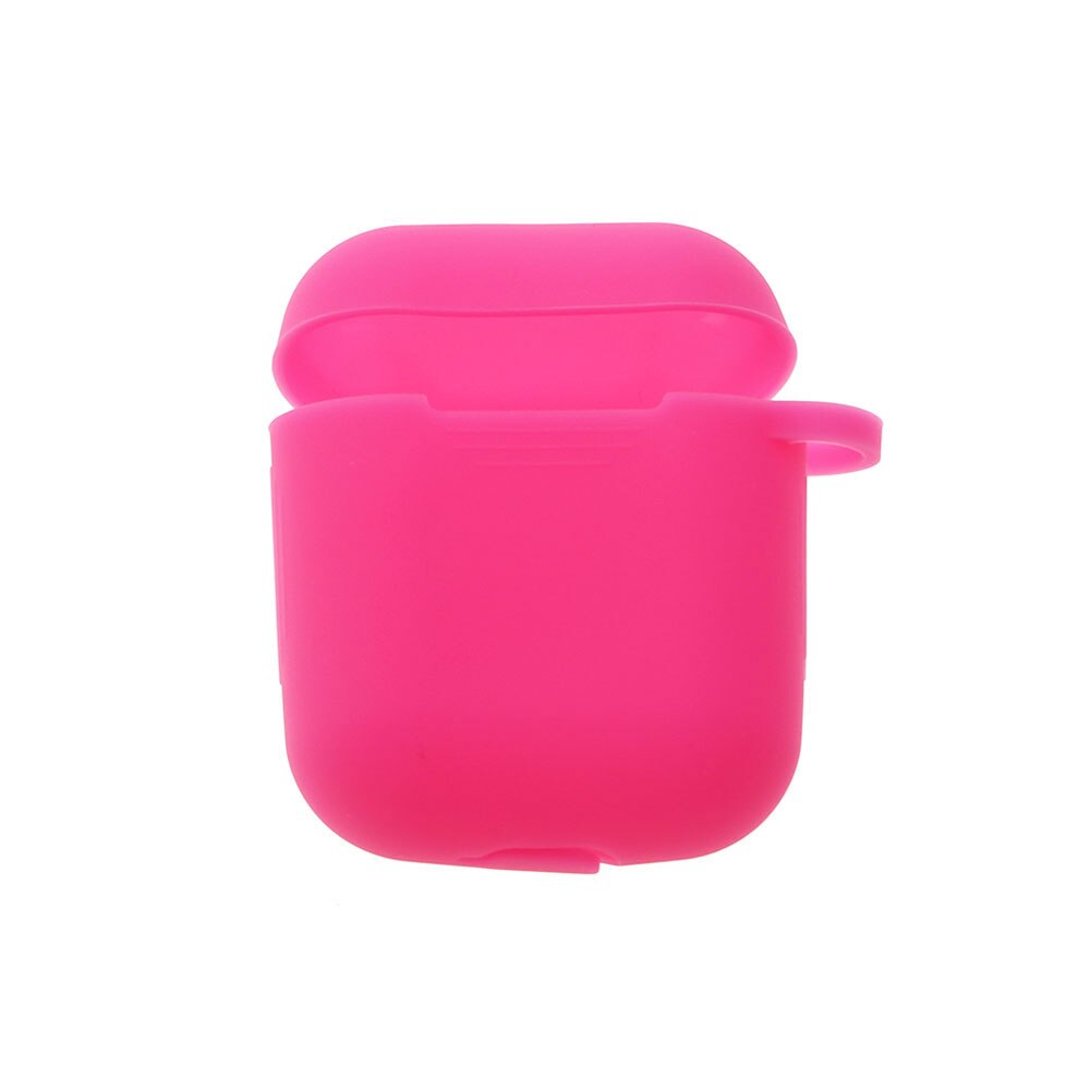 Voor Airpods 1/2 Zachte Siliconen Oortelefoon Cover Air Pods Case Earpods Accessoires Headset Beschermhoes Apple Air Pods Case: Rose red