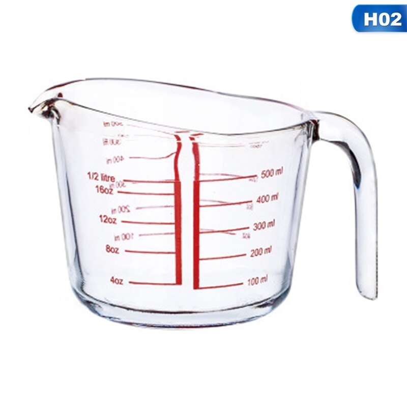 Tempered glass measuring cup with scale milk cup microwave oven special high temperature heat-resistant kitchen supplies