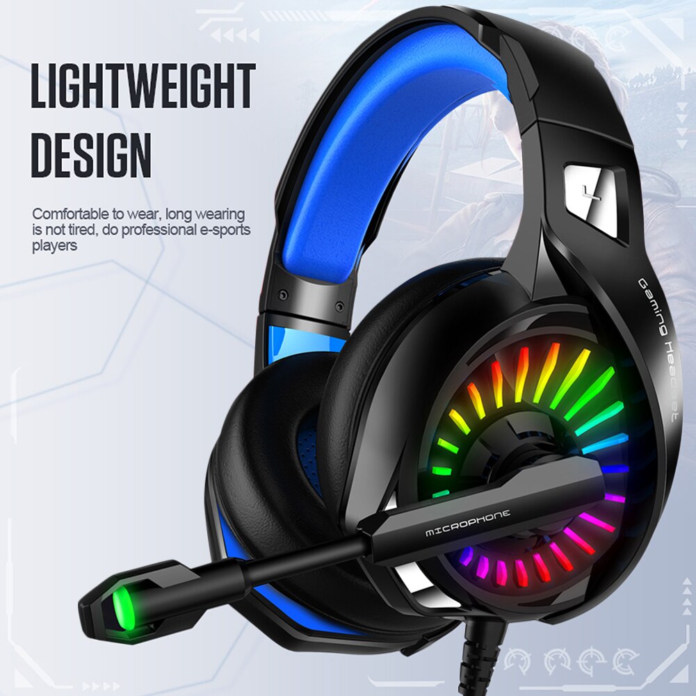 PS4 Gaming Headphones 4D Stereo RGB Marquee Earphones Headset with Microphone for Xbox One/Laptop/Computer Tablet Gamer