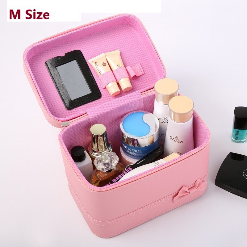 Cosmetic Bag Portable Large Capacity Manicure Beauty Storage Box Cosmetic Case Waterproof Lovely The MakeUp Bag