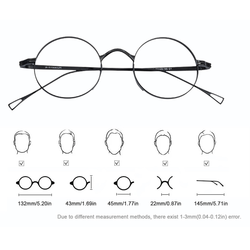 Montatura per occhiali rotondi in puro titanio stile coreano da uomo occhiali da vista ultraleggeri fatti a mano montature per occhiali di design di lusso