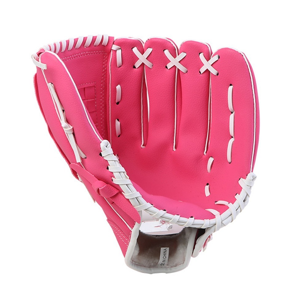 10,5–12,5 Zoll Baseball-Handschuh, Blau, Braun und Schwarz, weicher Ball-Handschuh, Rosenrot, Kunstleder, Fänger-Handschuhe, Baseball-ÜSpund: Braun / M