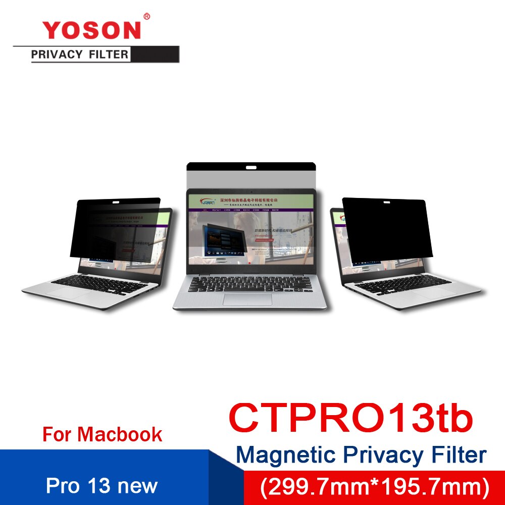 YOSON Magnetische Pro 13 New2016 Computer Privacy Filter/Anti peeping film/anti peep film/anti peep screen /peep bescherming fil