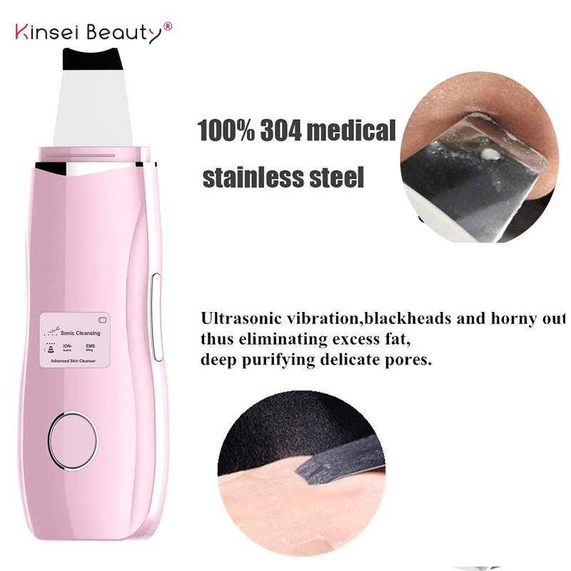 Ultralyd hudscrubber eksfoliering ansikt hud peeling cleaner ems lifting stramming blackhead remover porer dyprensende verktøy