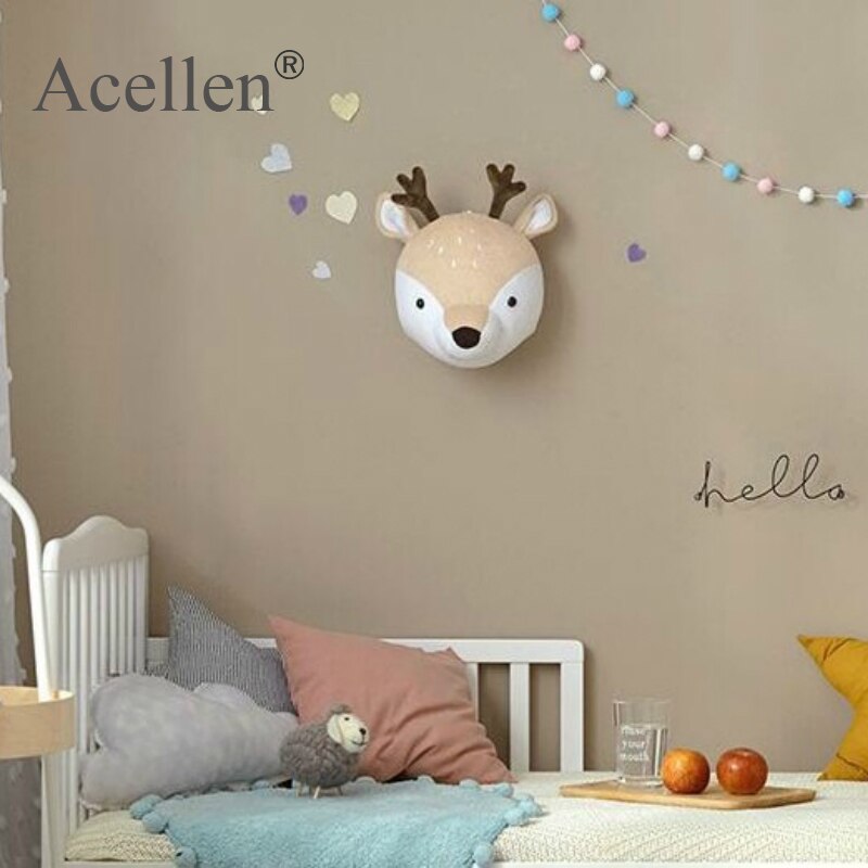 Enfants chambre décoration 3D animaux têtes pépinière chambre décoration éléphant cerf licorne tête tenture murale décor pour chambre d'enfants