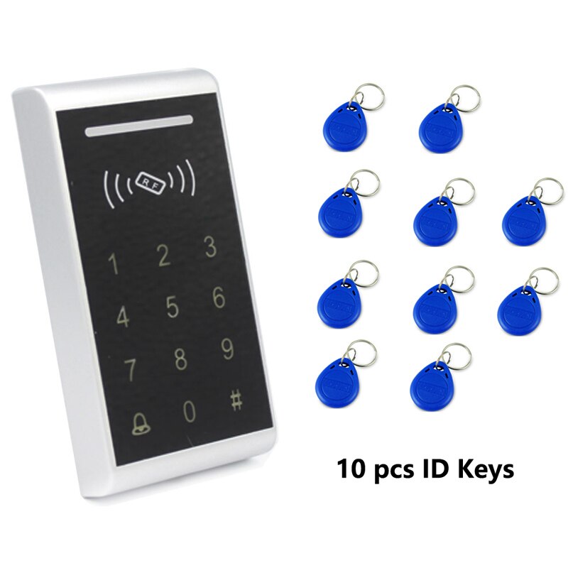 RFID Card Backlight Touch Access Control keypad 125khz Card Reader Door system Lock opener wiegand 26 output Card Reader: AC and 10 Key