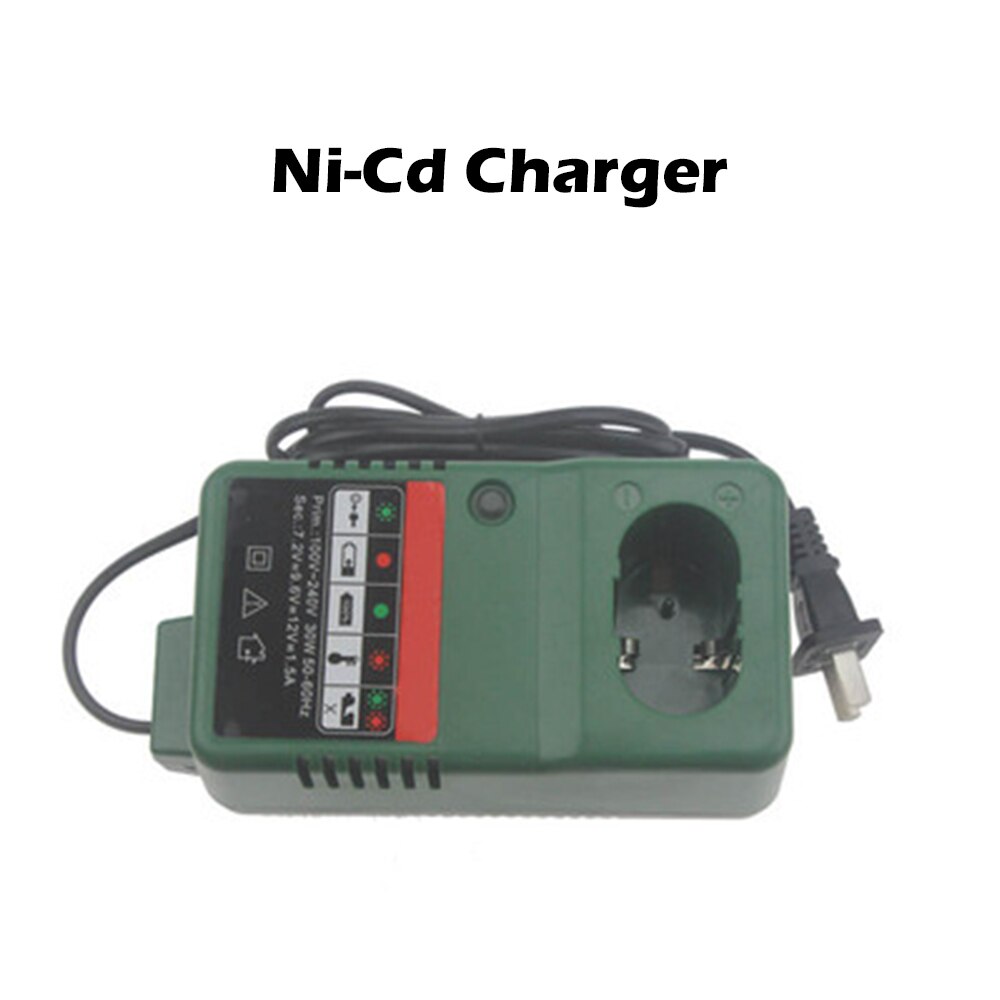 7.2V 9.6V 12V Electric Cordless Screwdriver Drill Nickel-cadmium Batteries Electrical Tools Electric Drill Battery Accessories: Charger