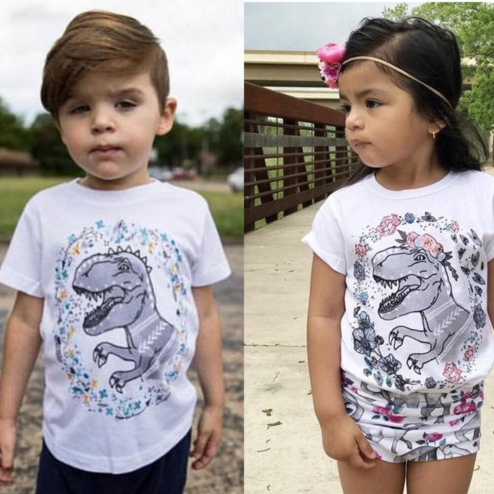Meninos meninas dinossauro camisa dinossauro crianças t meninas dinossauro camisas dinossauro sauro manga curta roupa presente de aniversário para crianças